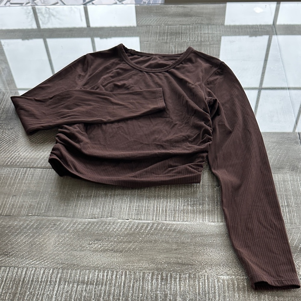 Lululemon Brown Long Sleeve fitted Top - Size XS